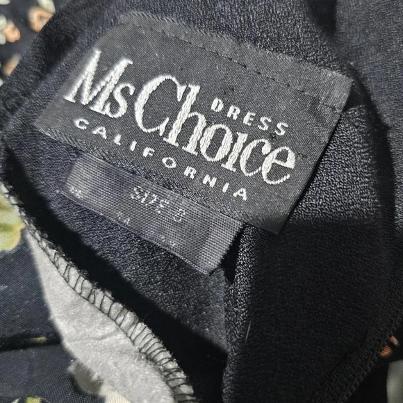 Vtg 90s whimsigoth floral knee length dressSize 8 - Picture 4 of 4